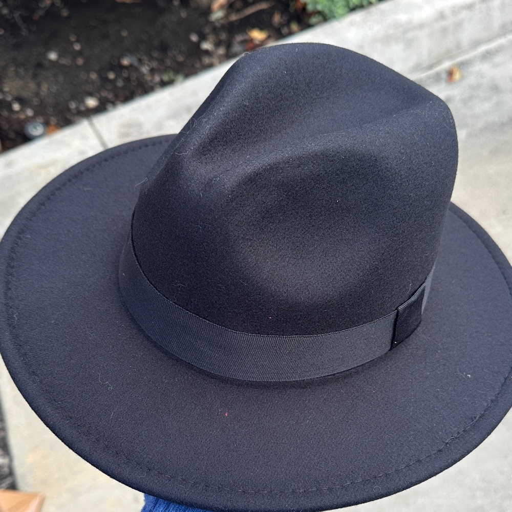Brixton Black and Red Fedora Hat